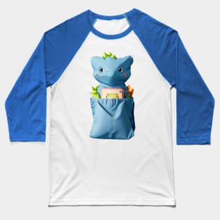 Bag Salamander Gecco Dragon Dino Shirt Shirt Pocket Baseball T-Shirt